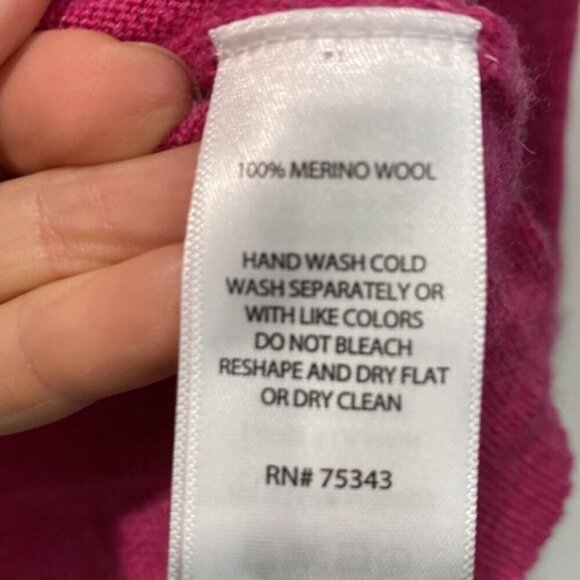 Ellen Tracy Pink Merino Wool Sweater Medium fit - Picture 12 of 13